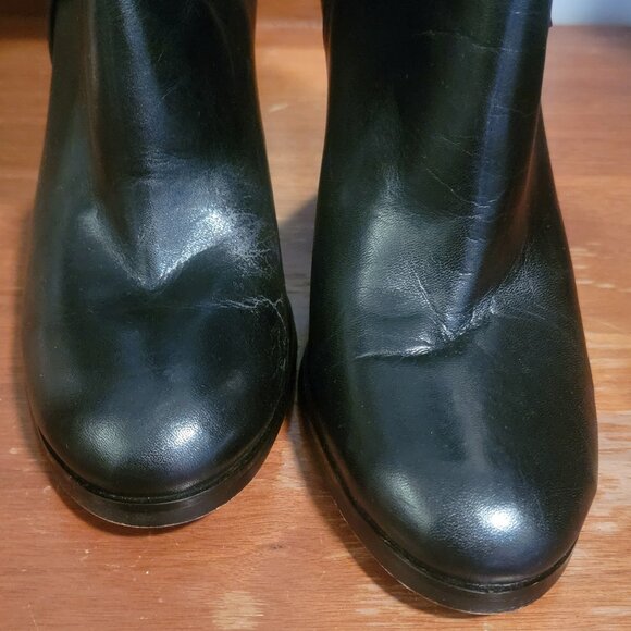 MICHAEL KORS Fulton Harness Bootie Suede Logo Buckle Block Heel - Picture 4 of 12